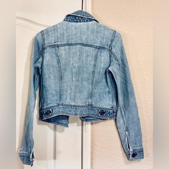 AE Short Denim Jacket - Light Wash Size S - Picture 3 of 6